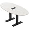 Skutchi Designs 6ft Conference Table With Power Unit | 6 Person Modular Boval Meeting Table | Harmony Series HAR-BOVL-36X72-T.BK-WA7976-EBLK - alternate 1