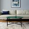 Homeroots 32" Green and Charcoal Genuine Marble Round Coffee Table 632671 - alternate 1
