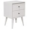Homeroots 26" Solid Wood and Wood Two Drawer Nightstand 399265 - alternate 1