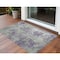 Homeroots 2' X 3' Purple and Green Abstract Washable Non Skid Indoor Outdoor Area Rug 564278 - alternate 1