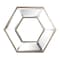 Homeroots 12" Silver Hexagon Wall Mounted Accent Mirror 485001 - alternate 1