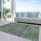 Homeroots 3' X 5' Olive Green And Gray Striped Washable Indoor Outdoor Area Rug 588106 - alternate 7