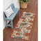 Homeroots 6' Ivory Blue And Orange Floral Indoor Outdoor Runner Rug 548036 - alternate 7