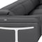 Homeroots Dark Gray Italian Leather Power Reclining U Shaped Ten Piece Corner Sectional With Console 634690 - alternate 12