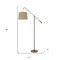 Homeroots 68" Rusted Adjustable Traditional Shaped Floor Lamp With Rust Drum Shade 526300 - alternate 3