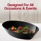 Smarty Had A Party 2 qt. Black Oval Plastic Serving Bowls (24 Bowls), 24PK 6902-CASE - alternate 7
