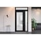 Vdomdoors Front Exterior Prehung FiberGlass Door Frosted Glass / Manux 8102 Matte Black / Sidelight and Trans MANUX8102EXD-BLK-W36+12 x H80+14-RH - alternate 3