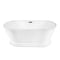 Kingston Brass 66-Inch Acrylic Oval Double Ended Pedestal Tub with Drain, No Faucet Drillings VTDE663124C420 - alternate 1