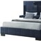 Homeroots Navy Blue Tufted Upholstered Lighted King Bed Frame 564740 - alternate 8