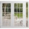 Vdomdoors Front Exterior Prehung Metal-Plastic Double Doors Clear Glass / MANUX 8151 White Silk / Office Comm MANUX8151DEXD-WS-W72+14xH80-LH-I - alternate 1