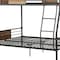 Homeroots Black And Sand Full XL Over Queen Metal Bunk Bed 286144 - alternate 4
