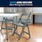 Flash Furniture HERCULES Kids Gray Resin Folding Chair with White Gray Padded Seat LE-L-1K-GY-GG - alternate 4