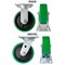 Hyw Products Heavy Duty Caster Set 6in Green Polyurethane on Cast Iron Wheels, 2 Rigid & 2 Swivel, 4PK 40-60R-A1-PC-2,40-60S-A1-PC-2 (G) - alternate 3