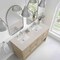 James Martin Vanities Breckenridge 60" Double Vanity, Whitewashed Oak, w/ 3 CM Siberian Silestone Top 330-V60D-WWO-3SFR - alternate 5