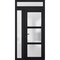 Vdomdoors Front Exterior Prehung FiberGlass Door Frosted Glass / Manux 8552 Matte Black / Sidelight and Trans MANUX8552EXD-BLK-W30+12 x H80+14-RH - alternate 4