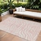 Homeroots 8' X 10' Pink And Gray Animal Print Washable Indoor Outdoor Area Rug 600639 - alternate 1