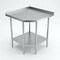 Amgood Stainless Steel Corner Work Table 32in. x 32in. x 35in. with 1.5in. Backsplash, Galvanized AMG CWT-2424-BS-Z - alternate 1