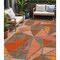 Homeroots 5' X 8' Rust Gray And Pink Geometric Washable Indoor Outdoor Area Rug 600391 - alternate 1