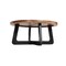 Homeroots 39" Brown and Black Solid Wood And Iron Round Cross Legs Coffee Table 661258 - alternate 7