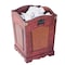 Vintiquewise Square Indoor Trash Can, Brown, Wood, 11.5 in QI003045 - alternate 1