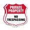 Signmission Private Property Shield Sign No Trespass, 6 inch X 6 inch, Plastic Sign, 2PK SHI-P-2PACK-6-454 - alternate 1