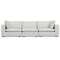 Homeroots 125" Gray Fabric Modular Sofa With Brown Legs 641021 - alternate 1