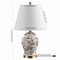 Jonathan Y Penelope 22" French Country Cottage Ceramic/Iron Chinoiserie Ginger Jar LED Table Lamp, Gray/White JYL3005C - alternate 5