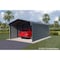 Arrow Storage Products 12 x 29 x 7 ft Charcoal Steel Carport with 3 Wall Kits CPHC122907ECL3 - alternate 4