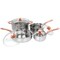 Gibson Home Ansonville 8 Piece Stainless Steel Cookware Set with Rose Gold Handles 127751.08 - alternate 1