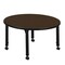 Regency Round Kee Height Adjustable Mobile Classroom Activity Table, 36 in W, 36 in L, Neo Walnut TB36RNDNWAPCBK - alternate 5