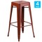 Flash Furniture 4 "H Backless Distressed Red Metal Barstool, PK4 4-ET-BT3503-30-RD-GG - alternate 9