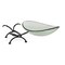 Homeroots 17" Clear And Black Glass And Metal Oval Decorative Bowl With Stand 635498 - alternate 4