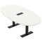 Skutchi Designs 7ft Conference Table With Power Unit | 6 Person Modular Boval Meeting Table | Harmony Series HAR-BOVL-48X84-T.BK-W960-EBLK - alternate 1
