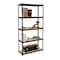 Space Solutions 1000 Riveted Steel Shelving 5-Shelf Unit, 12D x 30W x 60H, Black 22541 - alternate 8