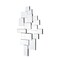 Homeroots 30" Clear Abstract Glass Contemporary Panels Unframed Accent Mirror 485075 - alternate 6