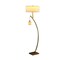 Homeroots 59" Gold And White Arc Floor Lamp With White Fabric Drum Shade 523891 - alternate 5