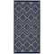 Homeroots 2' X 4' Navy Blue And Ivory Geometric Indoor Outdoor Area Rug 573841 - alternate 1