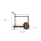 Homeroots Natural and Black Iron And Reclaimed Wood Rolling Bar Cart With Wine Storage 402575 - alternate 8
