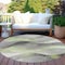 Homeroots 8' Artichoke Green Gray And Silver Round Abstract Washable Indoor Outdoor Area Rug 616750 - alternate 6