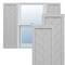 Ekena Millwork True Fit PVC Single Panel Herringbone Modern Style Fixed Mount Shutters, Primed, 18"W x 70"H TFP001HB18X070PR - alternate 1