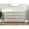 Homeroots 63" Gray Solid Wood Six Drawer Double Dresser 518616 - alternate 5
