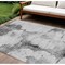 Homeroots 8' X 10' Gray Silver And Charcoal Abstract Washable Indoor Outdoor Area Rug 582671 - alternate 1