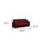Homeroots 87" Red Chenille Sleeper Sofa And Toss Pillows With Brown Legs 607136 - alternate 5