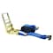 Mytee Products 4in x 30ft Ratchet Straps w/ flat hook, WLL 5,400 Trailer Tie Down - Blue, 4PK RS430Bx4 - alternate 6