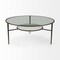 Homeroots 36" Clear and Bronze Glass and Metal Round Coffee Table With Shelf 393172 - alternate 8