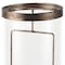 Homeroots 12" Copper Distressed Geometric Metal And Glass Tabletop Hurricane Candle Holder 608558 - alternate 4