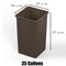 Regal Altair 35 Gallon Square Brown Plastic Trash Can, Heavy Duty Resin Construction ZR-TC-100-SQ35BR - alternate 4
