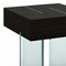 Homeroots 22" Black And Clear Wood and Glass Square Sled End Table 554656 - alternate 4