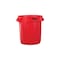 Rubbermaid Commercial Brute(R) 10 gal Round Trash Can, Red, None, Plastic, Not Applicable FG261000RED - alternate 1
