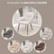 Leisuremod Elias Collection Modern Dining Chair in Beige Velvet, 4PK EDC21BG-4 - alternate 7
